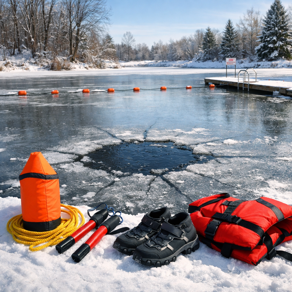 frozen pond safety