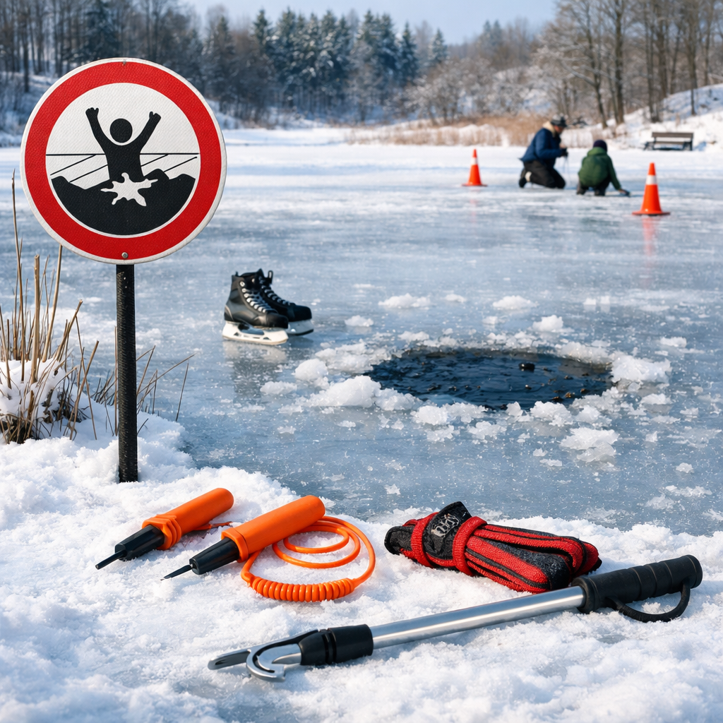frozen pond safety