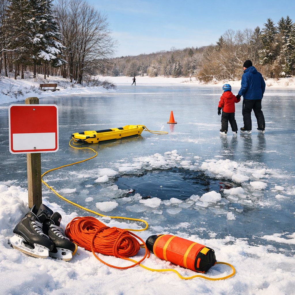 frozen pond safety