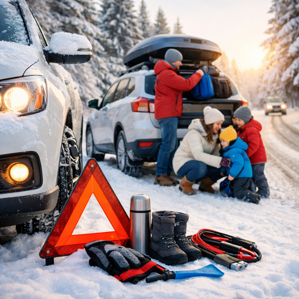 winter road trip safety for families