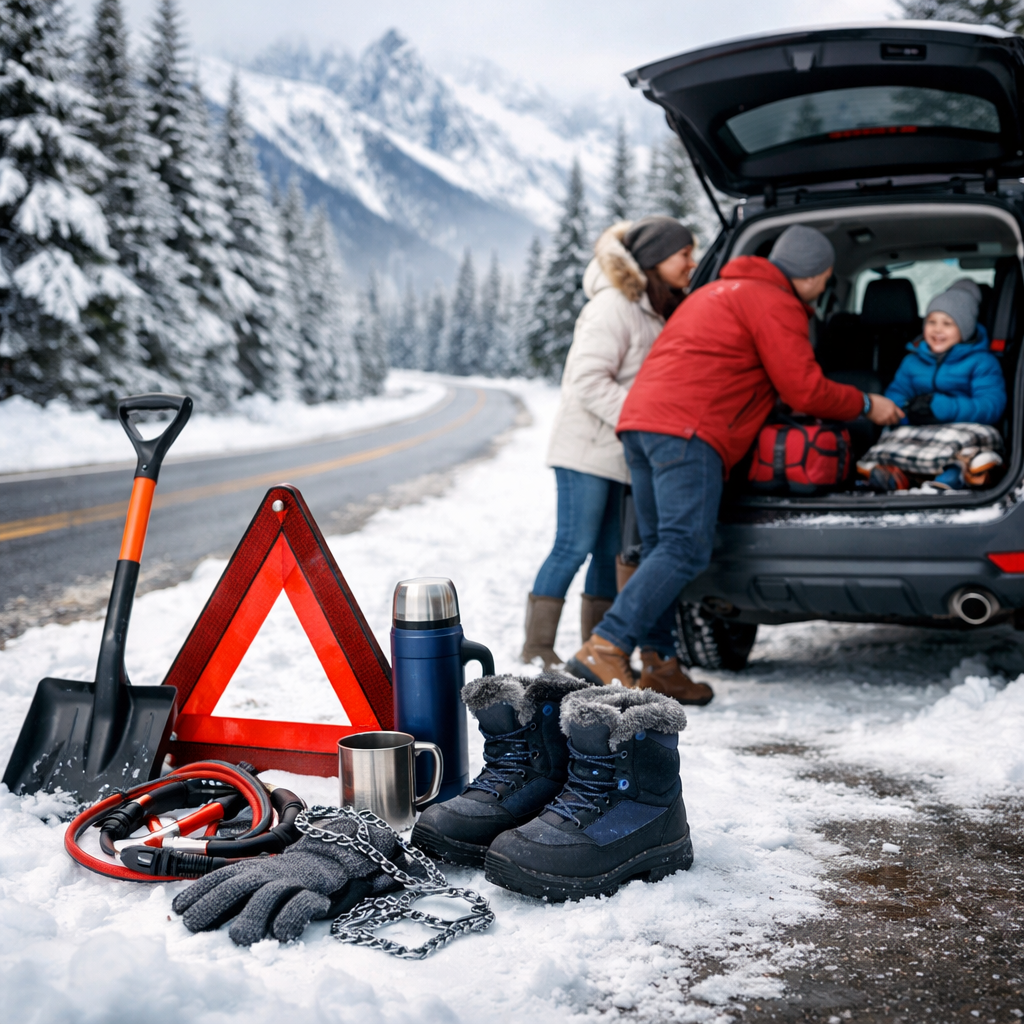 winter road trip safety for families